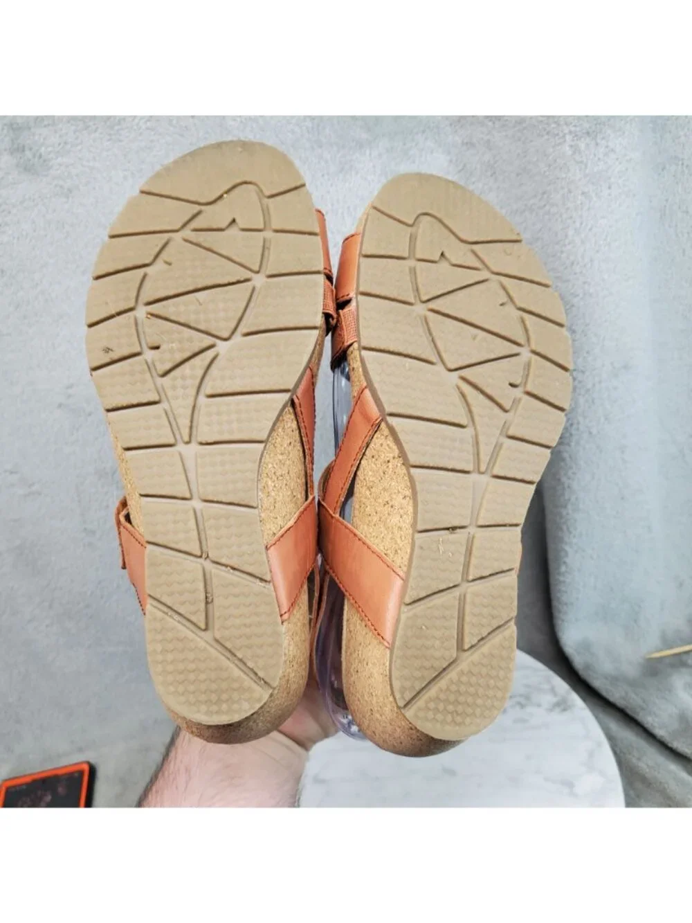 Earth Origins Shoes Womens Size 8 Origins Kendra Khloe Brown Wedge Sandals *Read
